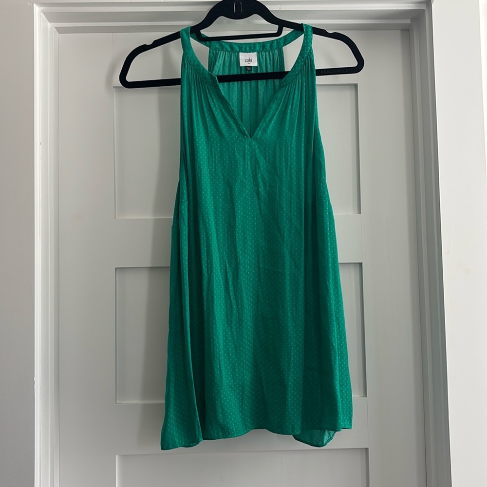 CAbi #5549 Sleeveless Lush Halter Blouse Size XL